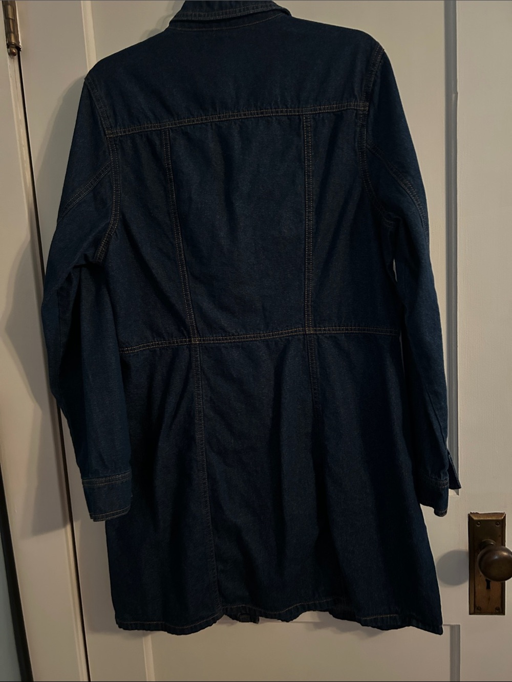 Frye Dark Indigo Denim Button-Front Dress - Picture 4 of 4